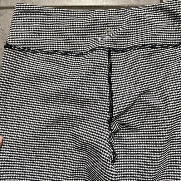 Lululemon Coast To Class Pant Gingham Blue Black White Checkered Leggings | Sz 4 - Picture 10 of 13